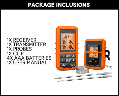 Wireless Digital Meat Thermometer with Probes and Meat Injector