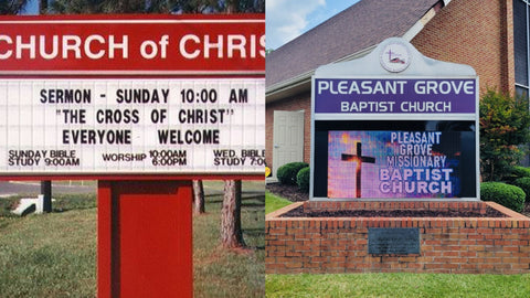 LED Church Sign Vs Marquee Sign