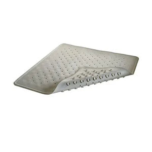 Peak Bath Mat Ivory Natural Rubber with Holes