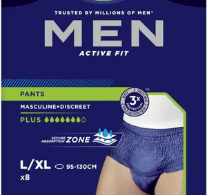 Tena Active Fit Plus Men's Pant - Large