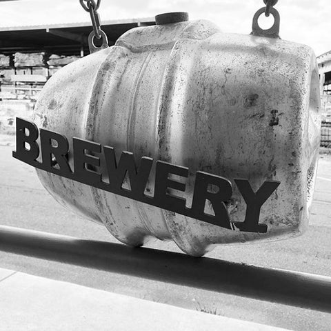 Brewery keg sign