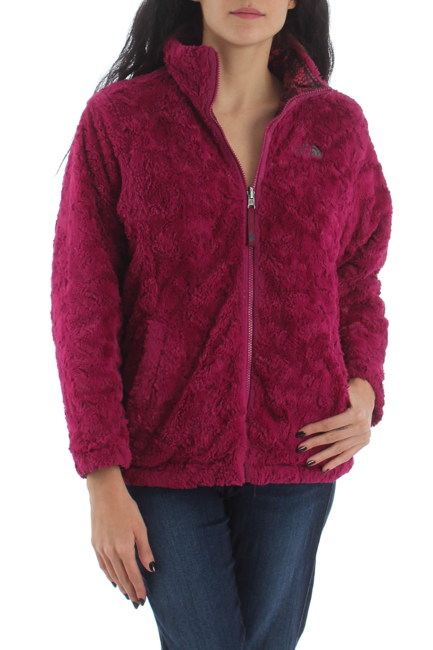 sudadera north rosa peluche