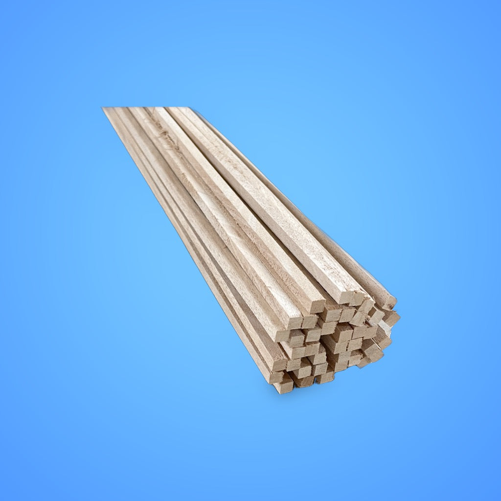 1/16 x 1/8 x 24 Mahogany Wood Sticks Bundle of 36 – National Balsa