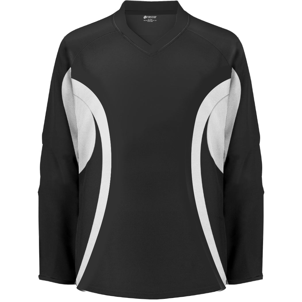 black and white hockey jersey