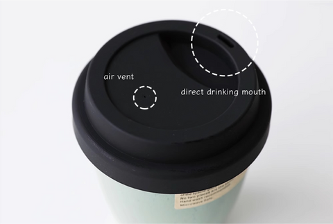 ceramic travel cup with food grade silicone lid