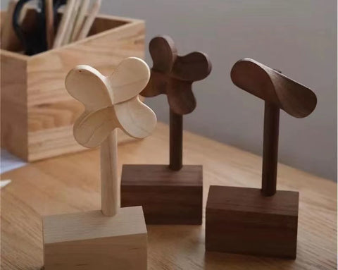 Wood windmill toy for home