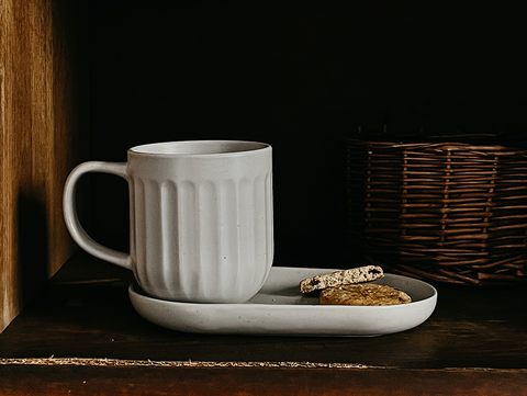 Ceramic cup and saucer set