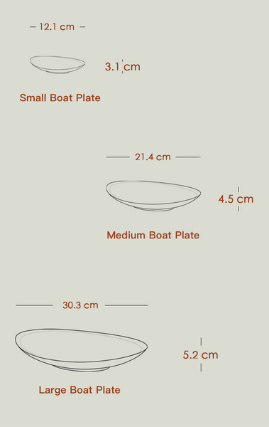 white ceramic boat plate