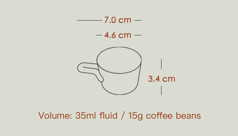 ceramic coffee measuring cup