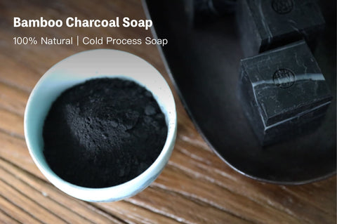 handmade bamboo charcoal soap  - deep cleansing