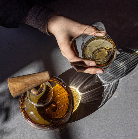 double belly whisky glass