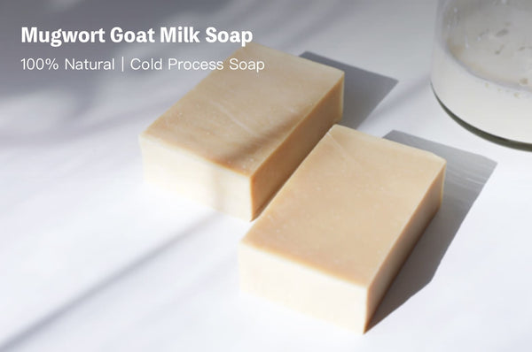 handmade mugwort goat milk soap