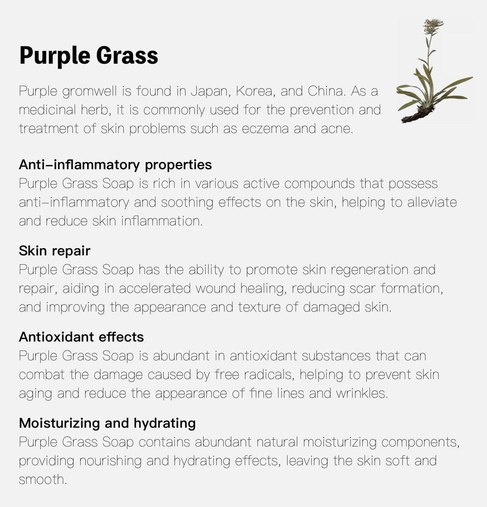 handmade purple grass soap - deep cleansing