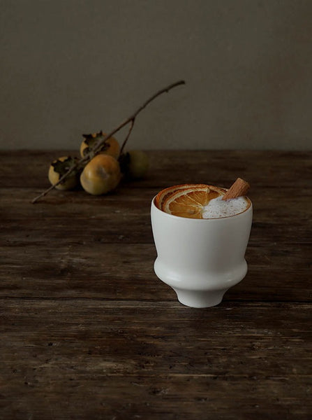 White Ceramic Belly Cup