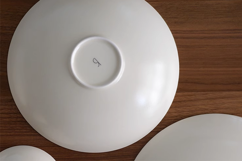 ceramic white deep plate