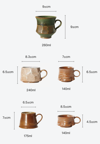 coarse pottery mug