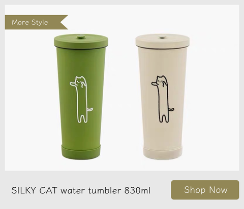 Cute cat stainless steel water tumbler 830ml