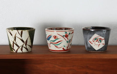 Japanese Mino-Yaki Ceramic Cups