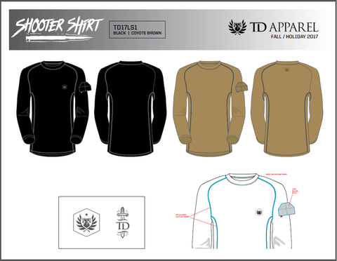 Shooter Shirts in Black and Covote Brown