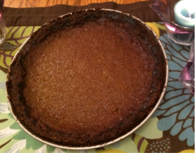 “Pumpkin” pie with Blue Hubbard squash—yum!