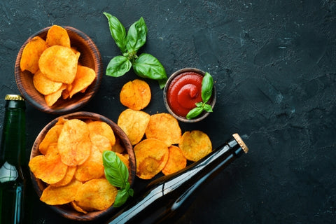 bottle-beer-potato-chips-with-spices-snacks