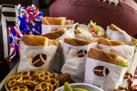 game-day-football-party-table-with-sub-sandwich-snacks