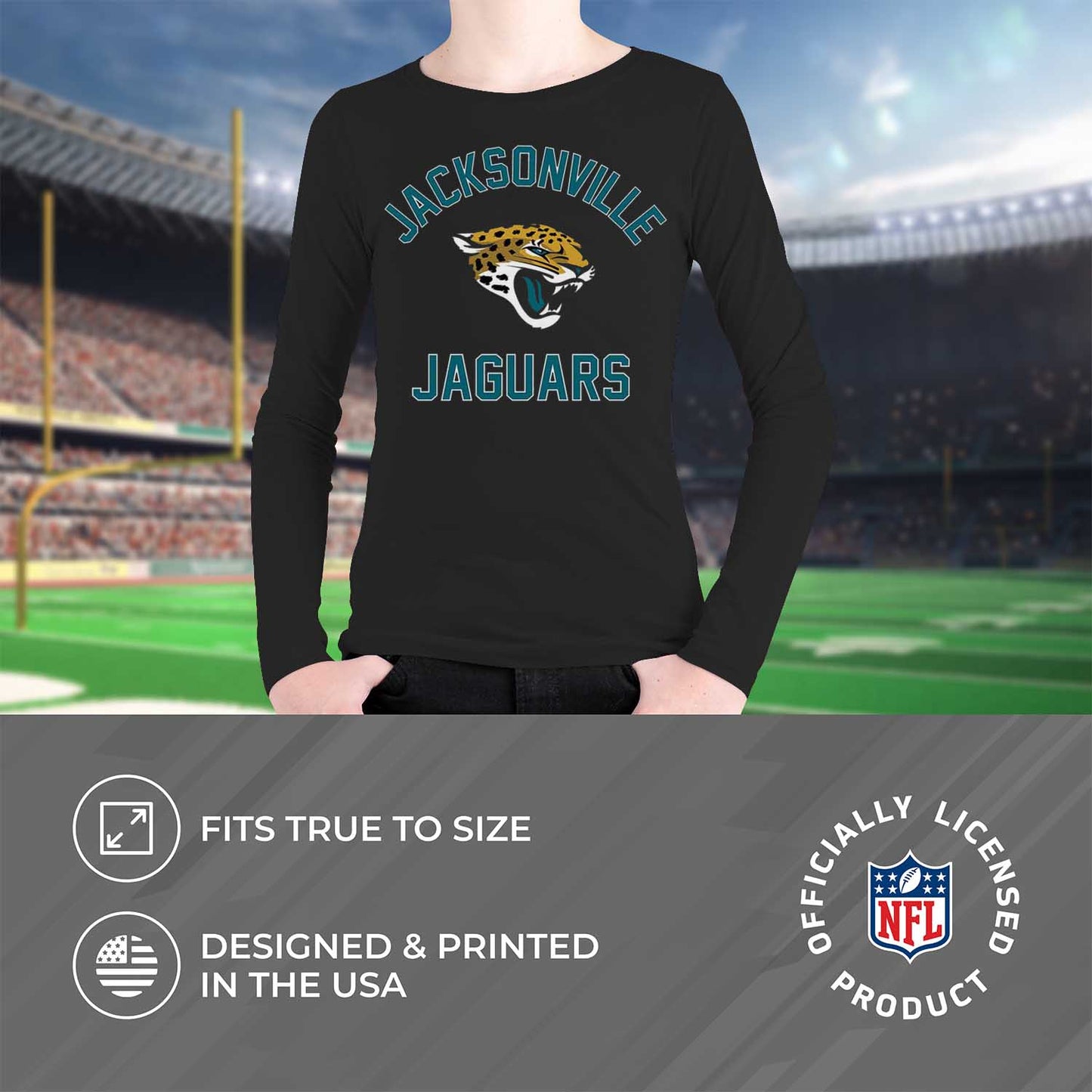Jacksonville Jaguars Jacksonville Jaguars NFL Gameday Youth Football Long Sleeve Shirt