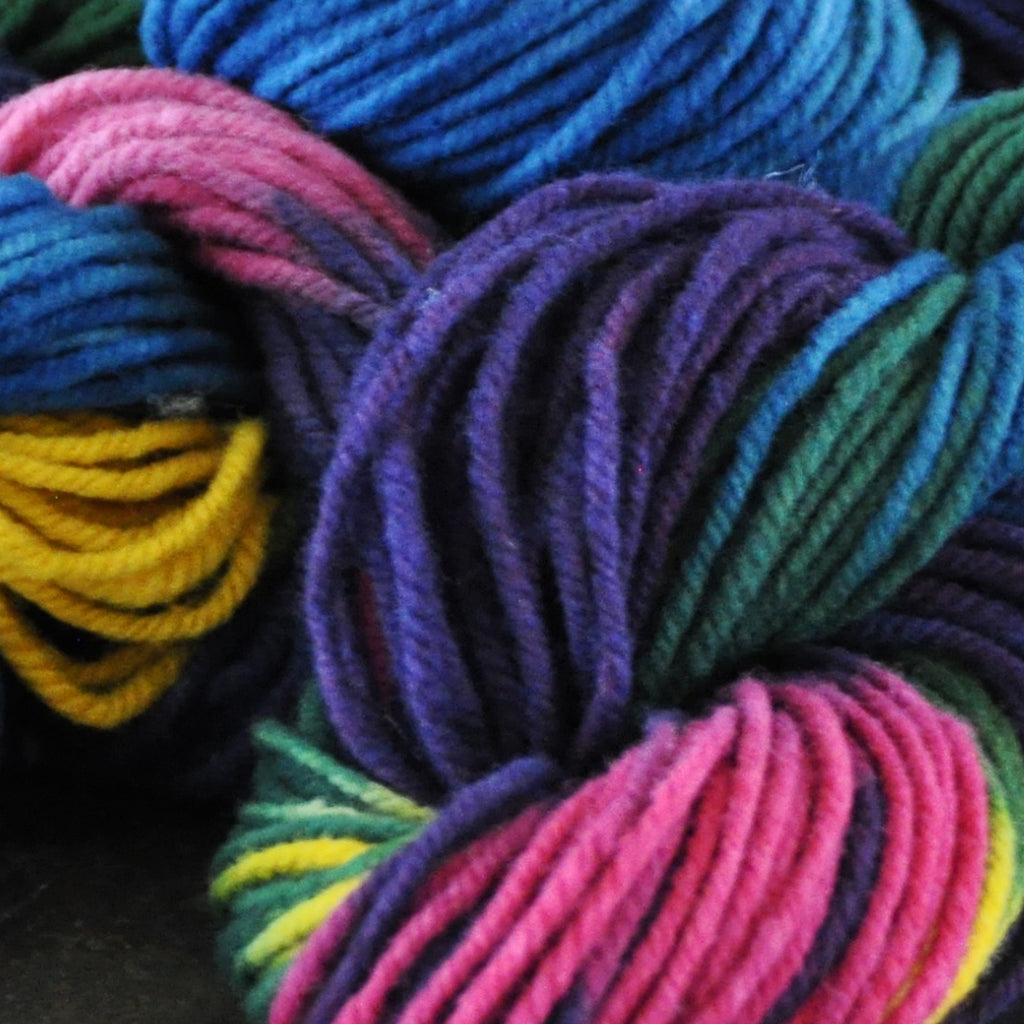 rainbow knitting wool