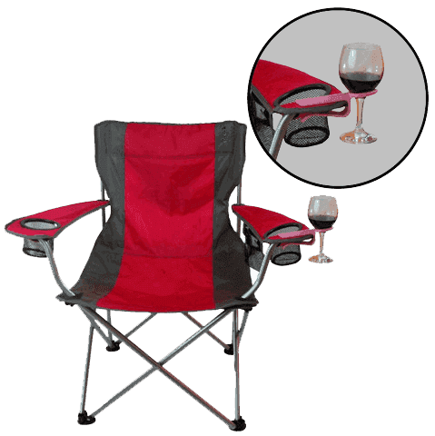 The Wine Hook Wine Glass Holder For An Outdoor Chair The Wine