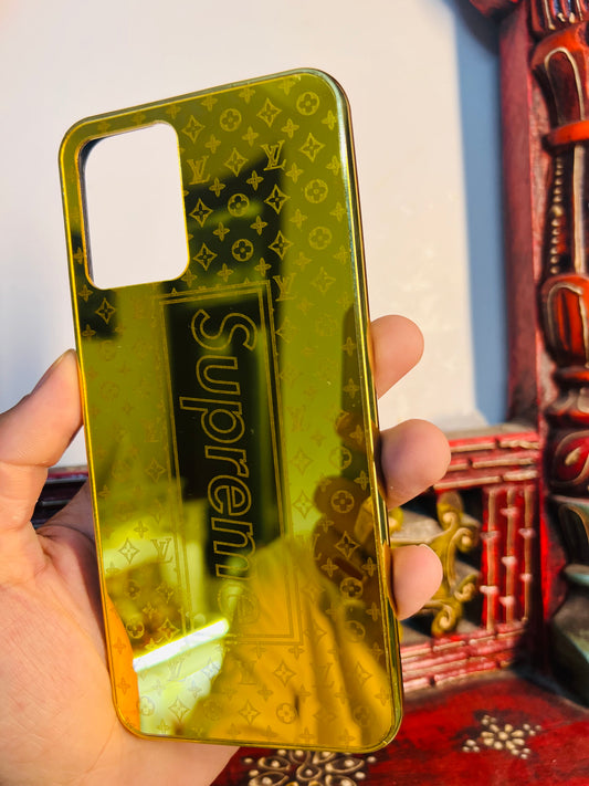 Vivo Y21T Back Cover Gold plated Cover - Supreme LV Mix