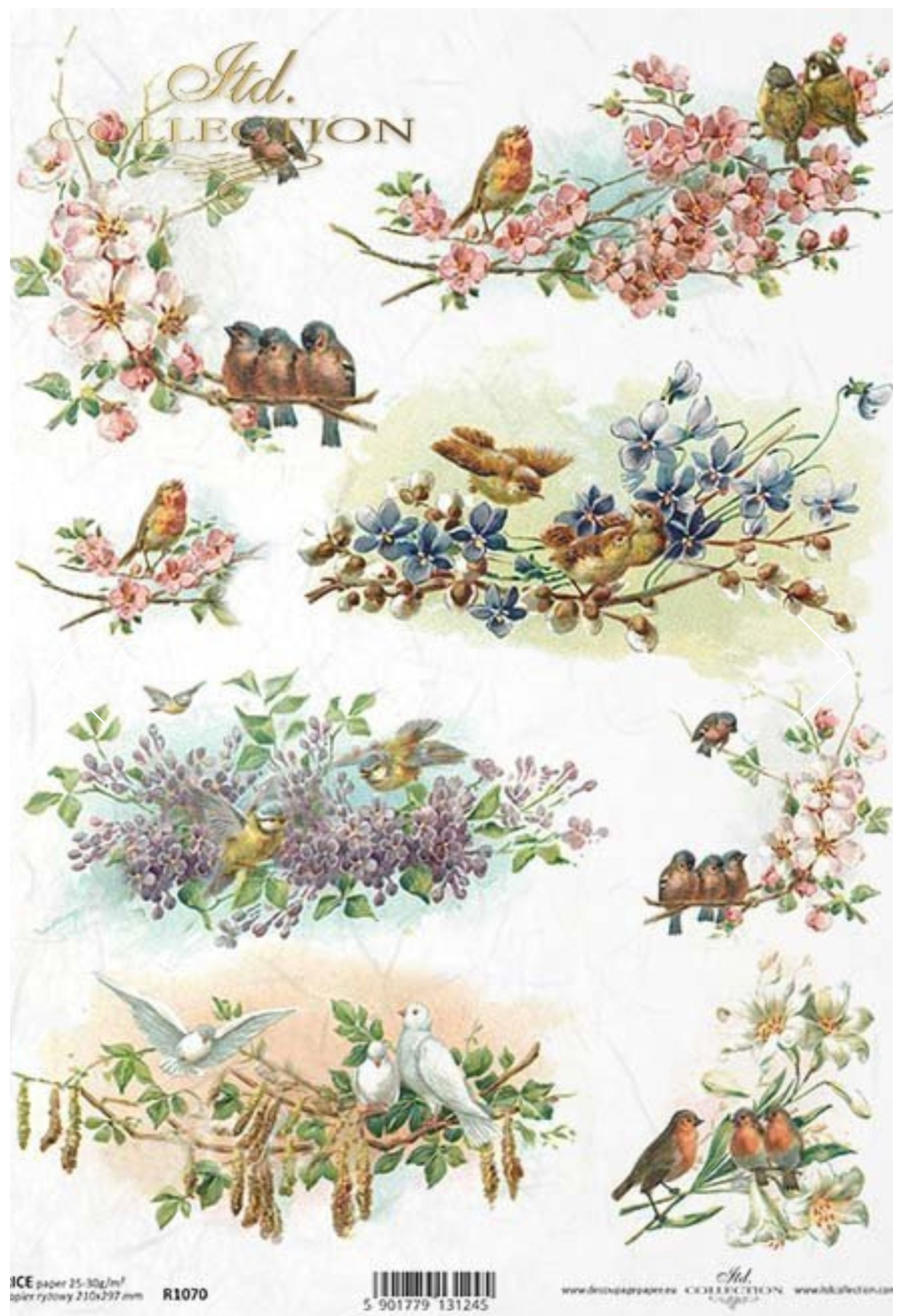 ITD A4 Lilacs Rice Paper 1070