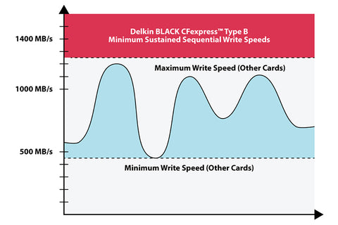 Delkin Black Sustained write speed chart