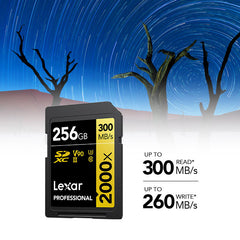 Lexar V90 card and astro star picture in the background