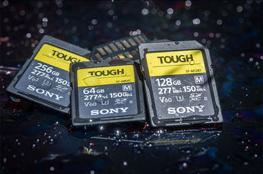 Sony Tough SD cards in water