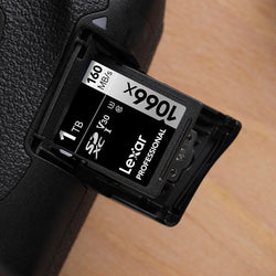 Lexar V30 SD card in digital camera