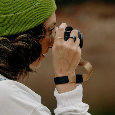 Cuff-Camera-Wrist-Strap-Lifestyle-Coyote-2