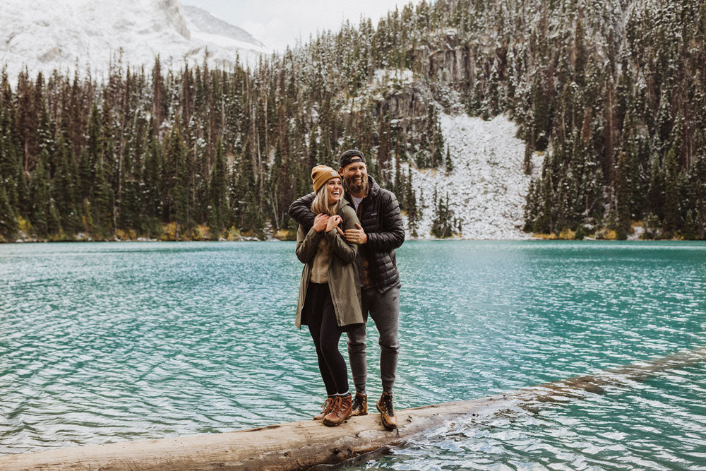 Couple Dan and Chelle Madsen in the mountains 