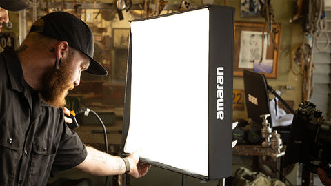 Amaran F22x bicolor LED mat with softbox diffusion