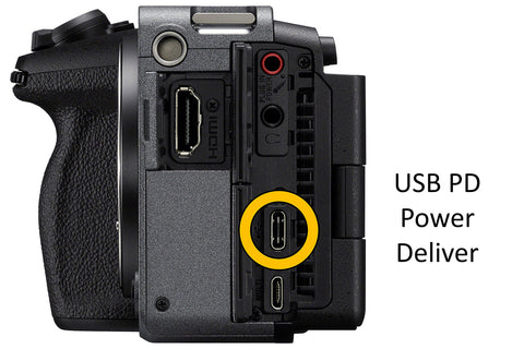 Sony FX3 USB port for file transfer and power delivery