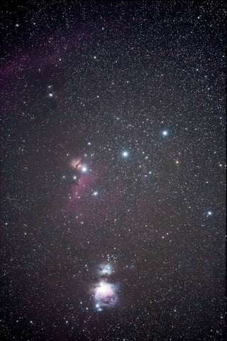 horsehead nebula and the orion's belt