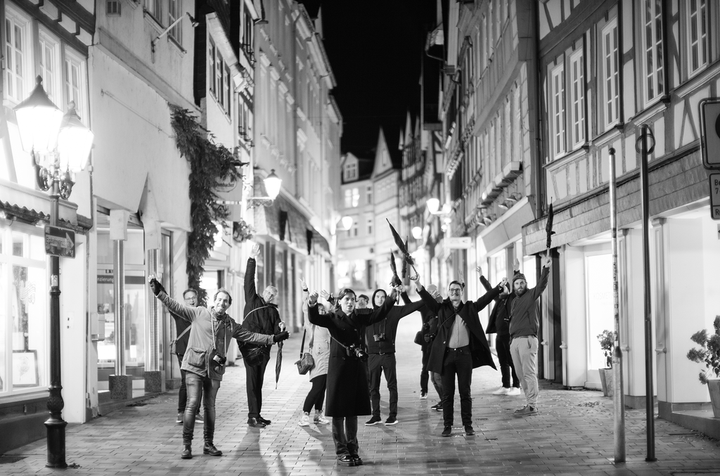 Our group, roaming the streets of Wetzlar after dinner.