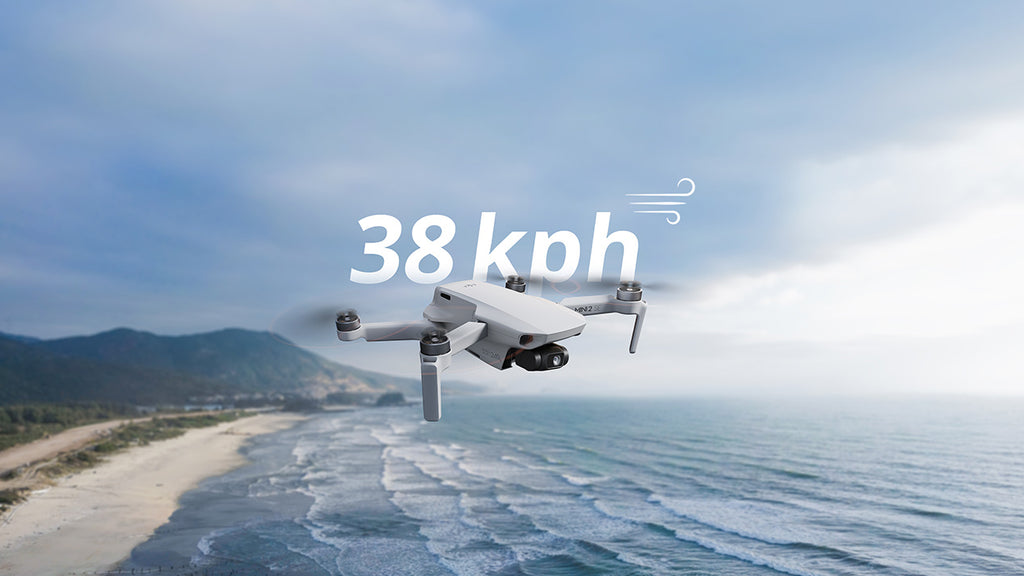 high wind resistance up to 38kph with the DJI Mini 2 SE Drone