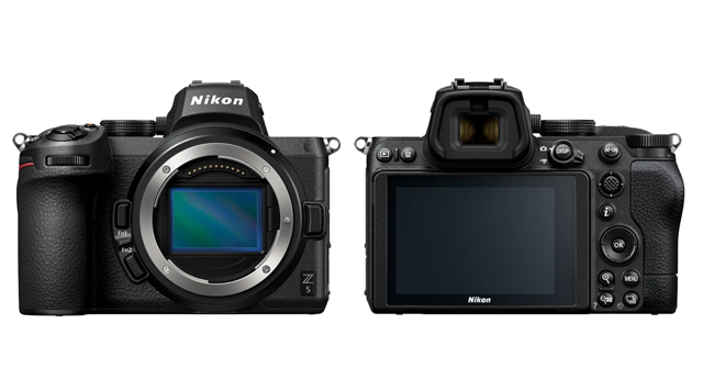 the Nikon Z5 front and back