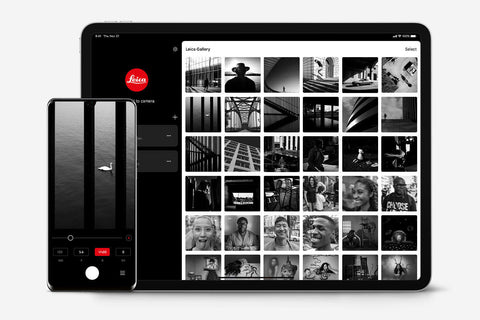 iPhone and iPad showing the Leica FOTOS App