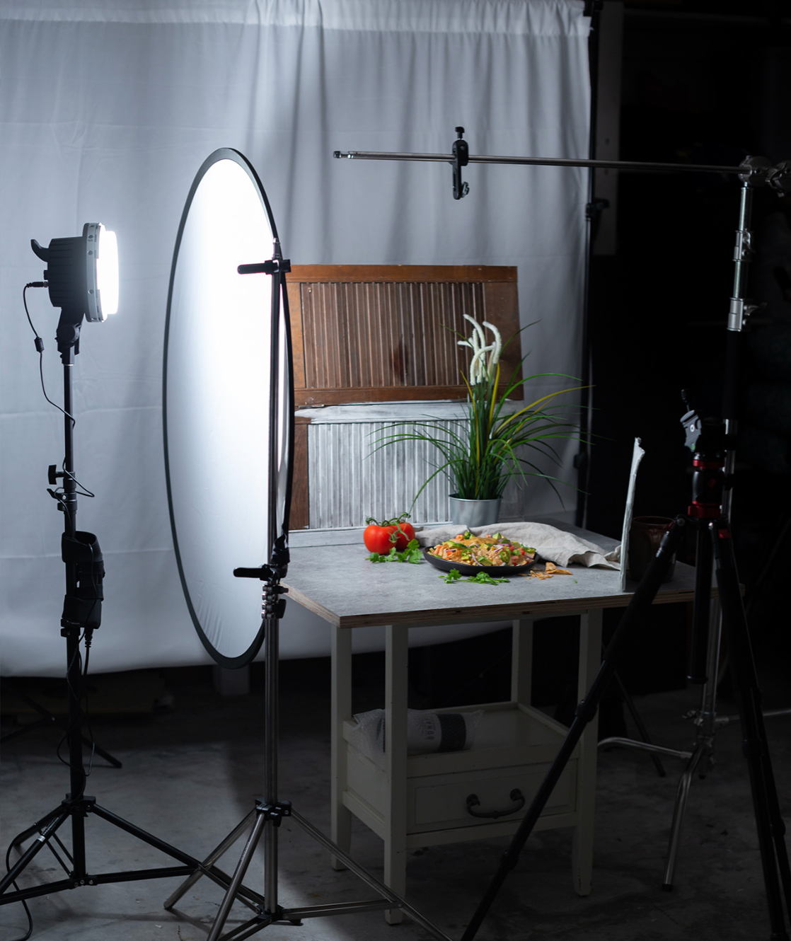 westcott solix light in use for food photography