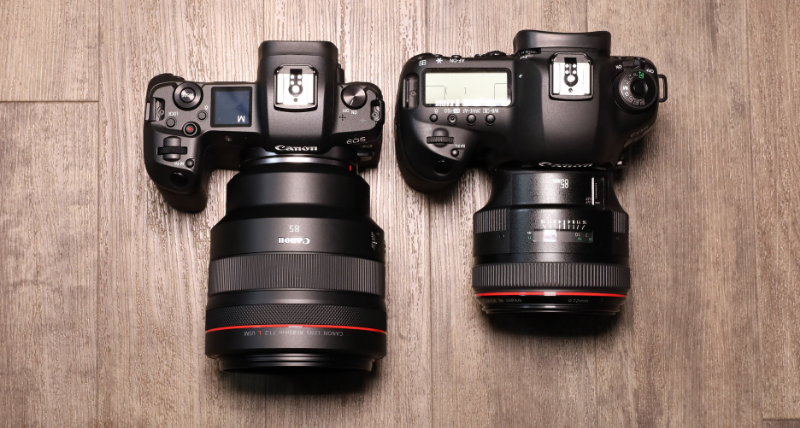 Canon comparison between EF 85mm and RF 85mm lenses 