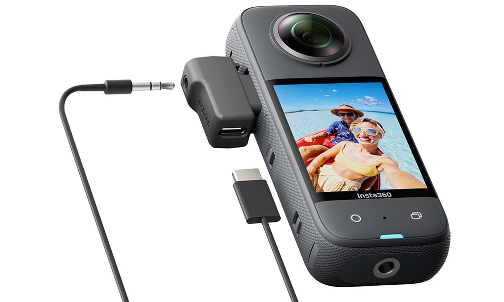 Insta360 X3 Mic adapter allows charging and audio recording