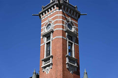 midrange shot of clocktower