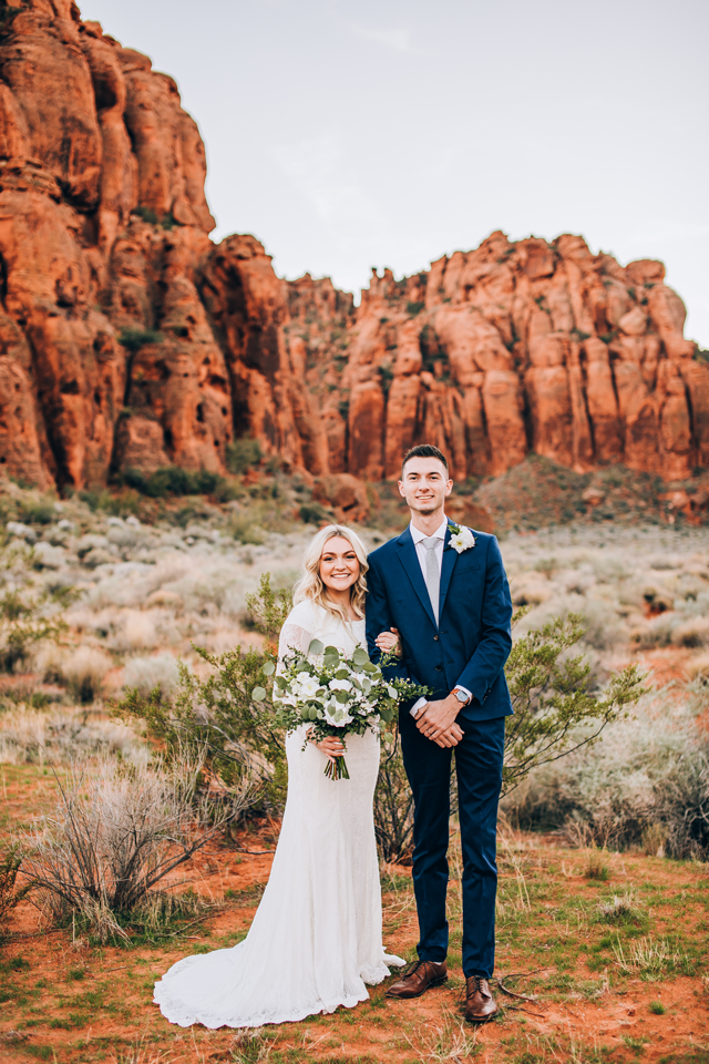 Julia Mathers photo of bridals at snow canyon utah