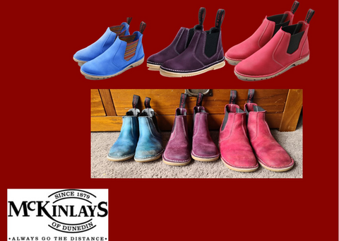 Different suede boots in different colours